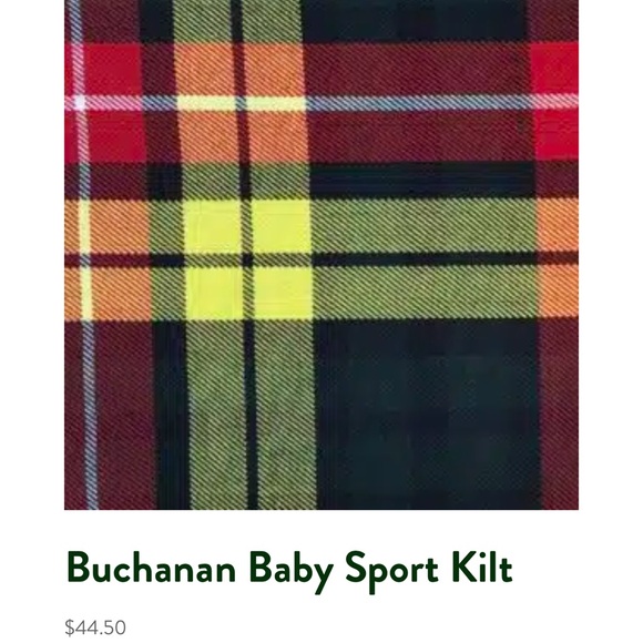 Sport Kilt Baby Kilt Buchanan Plaid Tartan Unisex - Picture 8 of 10